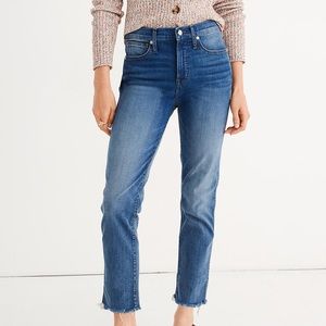 Madewell Stovepipe Jeans Fluffy Hem Edition